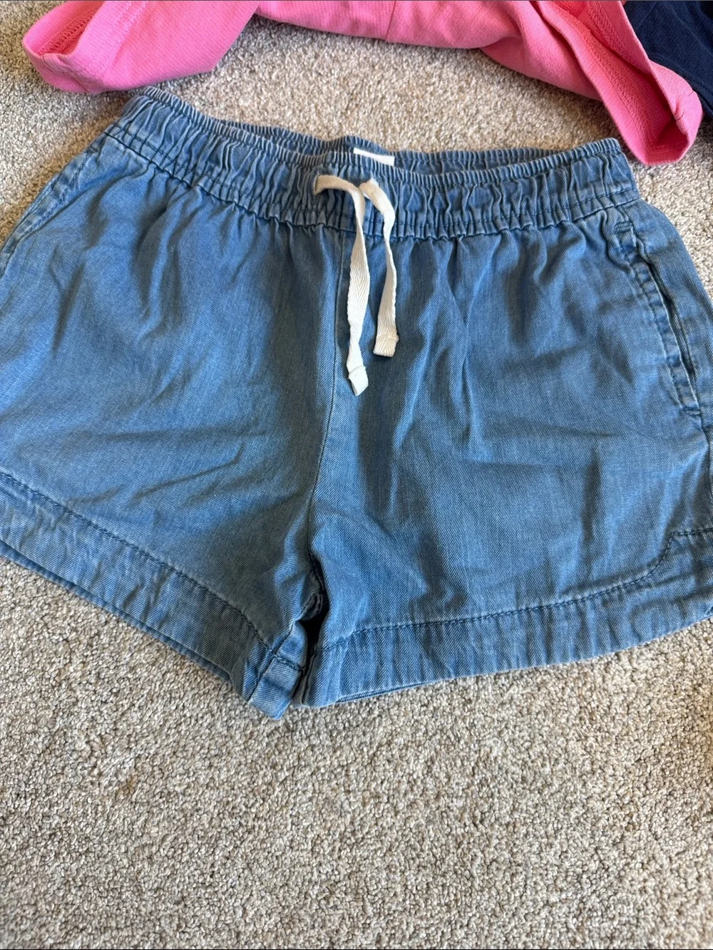 Carter's 4-Pack Kids Knit & Denim Shorts - Pink, Navy, Medium Denim, Light Wash